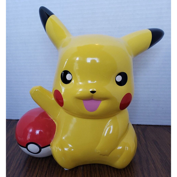 Pokemon Pikachu Bank 2017 Cermaic FAB NY Coin Bank NO Stopper Nintendo Gamefreak - Picture 1 of 10